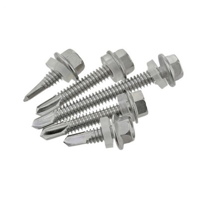 Hex Washer Head Self Drilling Screw - 8-18 x 12"